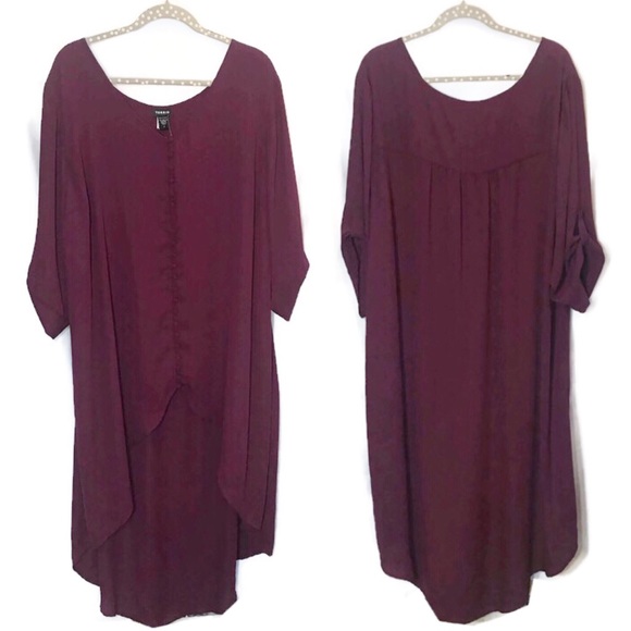 SOLD Torrid Georgette Hi-Lo Tunic Blouse - Picture 3 of 8